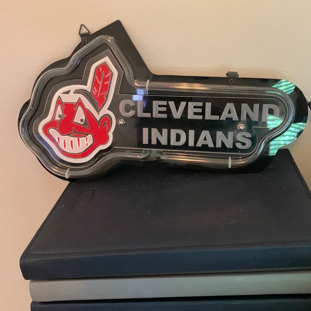 Cleveland Indians chief wahoo lighted neon sign